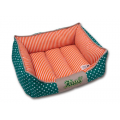 Зелено-оранжевый лежак-диван Katsu